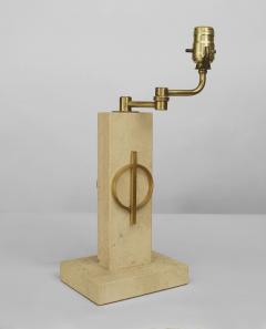 French Travertine Marble 1940s Lamp - 466766