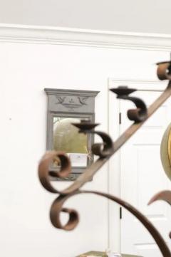 French Turn of the Century Iron Floor Standing Candelabra with Five Prickets - 3498523