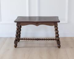 French Turned Beech Coffee Table Louis XIII Style 1950s - 4791581