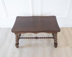 French Turned Beech Coffee Table Louis XIII Style 1950s - 4791582