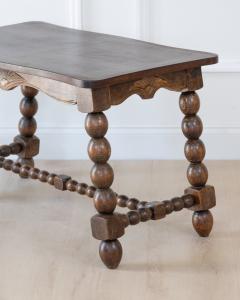 French Turned Beech Coffee Table Louis XIII Style 1950s - 4791584