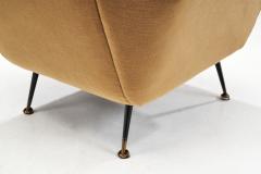 French Upholstered Lounge Chair with Footstool France 1960s - 3385336
