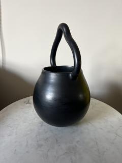 French Vallauris Mid Century Ceramic Serving Vase with detailed Handle - 3824770