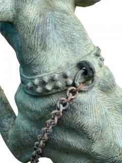 French Vertigris Bronze Garden Sculpture of a Mastiff - 4130457