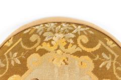 French Victorian Aubusson Pillow with Olive Green Border - 4200473