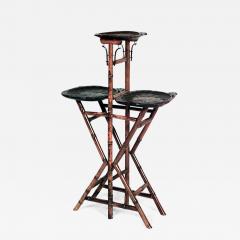 French Victorian Bamboo 19th Cent 3 Tier Pedestal - 668130