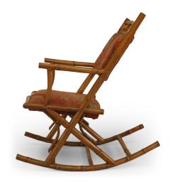 French Victorian Bamboo Rocking Chair - 4657810