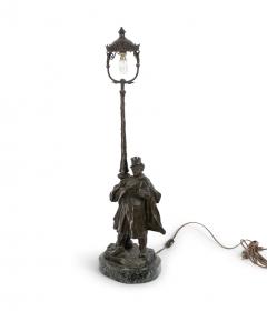 French Victorian Bofill Bronze Figural Table Lamp - 4171227