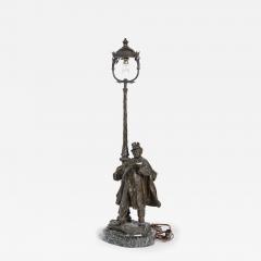 French Victorian Bofill Bronze Figural Table Lamp - 4196128