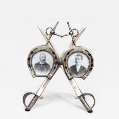French Victorian Brass Horseshoe Picture Frame - 4695243