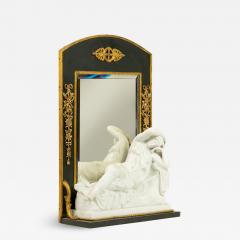 French Victorian Bronze Dore Figural Dressing Table Vanity Mirror - 1403014