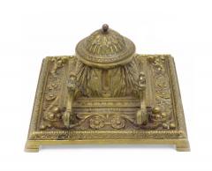 French Victorian Bronze Inkwell - 4407677