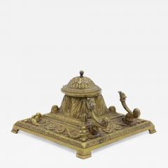 French Victorian Bronze Inkwell - 4412375