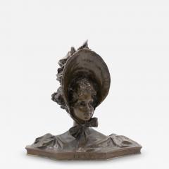 French Victorian Bronze Lady Bust - 4325870