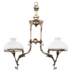 French Victorian Bronze Scroll Billiard Fixture - 4170689