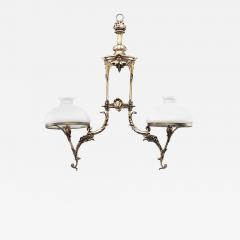 French Victorian Bronze Scroll Billiard Fixture - 4193716