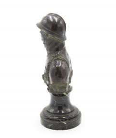 French Victorian Bronze Soldier Bust - 4670383