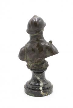 French Victorian Bronze Soldier Bust - 4670385