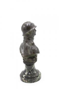 French Victorian Bronze Soldier Bust - 4670386