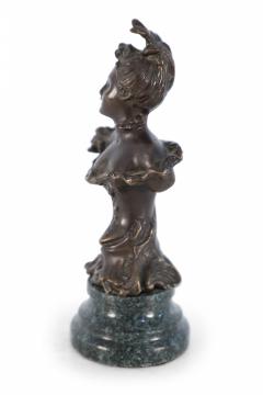 French Victorian Bust form Bronze and Marble Paperweight - 4668099