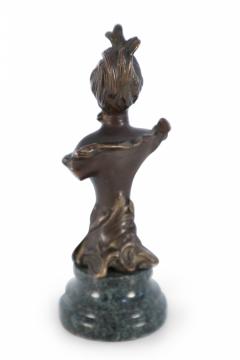 French Victorian Bust form Bronze and Marble Paperweight - 4668100