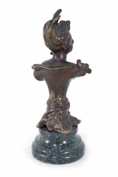 French Victorian Bust form Bronze and Marble Paperweight - 4668101