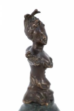 French Victorian Bust form Bronze and Marble Paperweight - 4668103