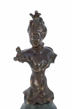 French Victorian Bust form Bronze and Marble Paperweight - 4668104