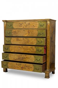 French Victorian Chinoiserie Gilt Painted and Lacquered 6 Drawer Chest Dresser - 4169802