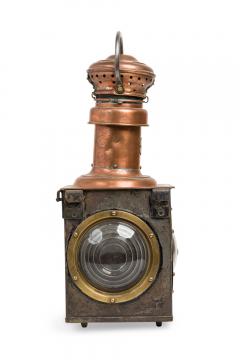 French Victorian Copper Railroad Lantern - 4170853