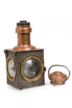 French Victorian Copper Railroad Lantern - 4170854