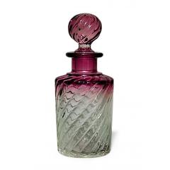 French Victorian Cranberry Baccarat Crystal Perfume Bottles - 4720739