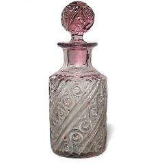 French Victorian Cranberry Crystal Perfume Bottle - 4720736