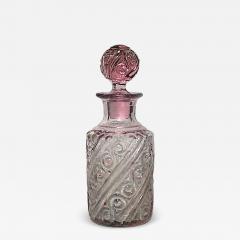 French Victorian Cranberry Crystal Perfume Bottle - 4720737