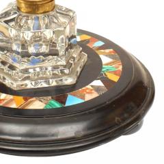 French Victorian Crystal and Marble Inkwell - 4676124