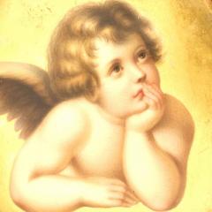 French Victorian Cupid Plaque - 4675385