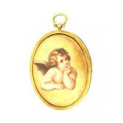 French Victorian Cupid Plaque - 4741658