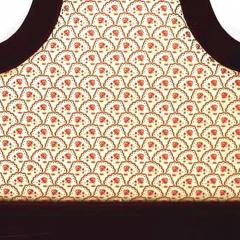 French Victorian Damask Upholstered King Headboard - 2799881