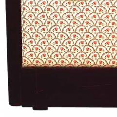 French Victorian Damask Upholstered King Headboard - 2799882