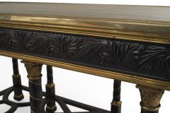 French Victorian Ebony Inlaid Center Table - 1424413