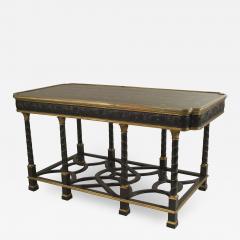 French Victorian Ebony Inlaid Center Table - 1428266