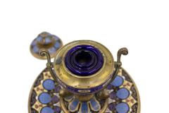 French Victorian Enamel Urn Inkwell - 4322779