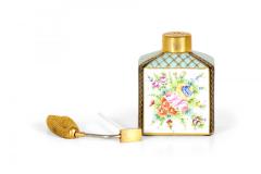 French Victorian Floral Porcelain Perfume Atomizer - 4676030