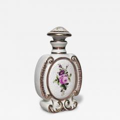 French Victorian Floral Porcelain Perfume Bottle - 4721049