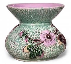 French Victorian Floral Porcelain Vase Spittoon - 4201347