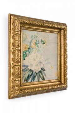 French Victorian Floral Still Life Watercolor - 4516729