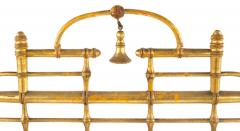 French Victorian Gilt Faux Bamboo Fire Screen - 4658466