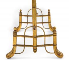 French Victorian Gilt Faux Bamboo Fire Screen - 4658470