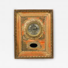 French Victorian Gilt and Painted Wall Clock - 4692370
