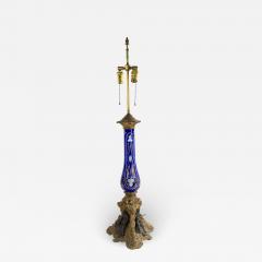 French Victorian Glass and Bronze Table Lamp - 1394758